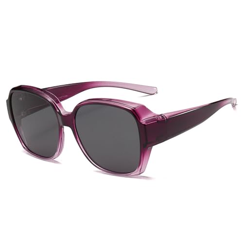 Zxarunas Myopie-Sonnenbrille, Sonnenschutz und UV-Schutz, Unisex, geeignet for Autofahren, Bergsteigen und for Freizeitreisen(Gradient purple+gray) von Zxarunas