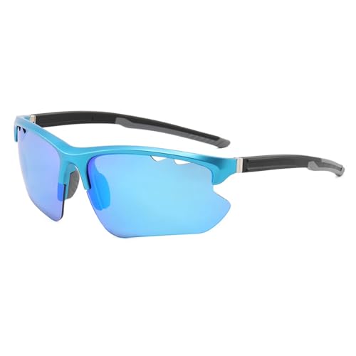 Zxarunas PC Polarisierte Sonnenbrille Outdoor-Sport-Sonnenbrille Sonnenschutz Geeignet for Radfahren Bergsteigen Angeln Golf(Blue+blue) von Zxarunas