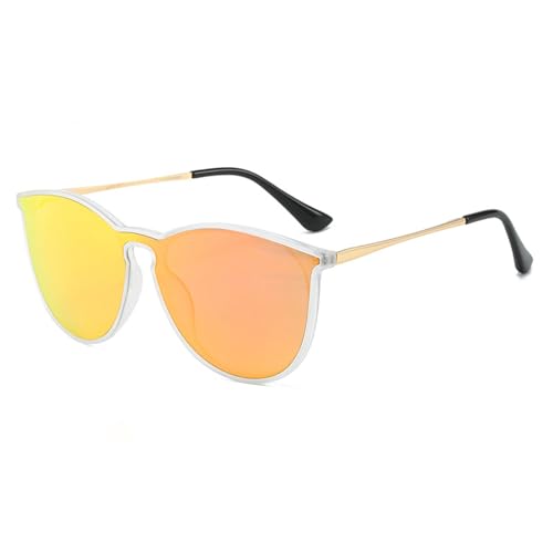 Zxarunas Polarisierte Sonnenbrille, einfache Sonnenschutz-Sonnenbrille, Persönlichkeit, bunter Froschspiegel, ein tolles Geschenk for Verwandte und Freunde(Black gold+orange) von Zxarunas