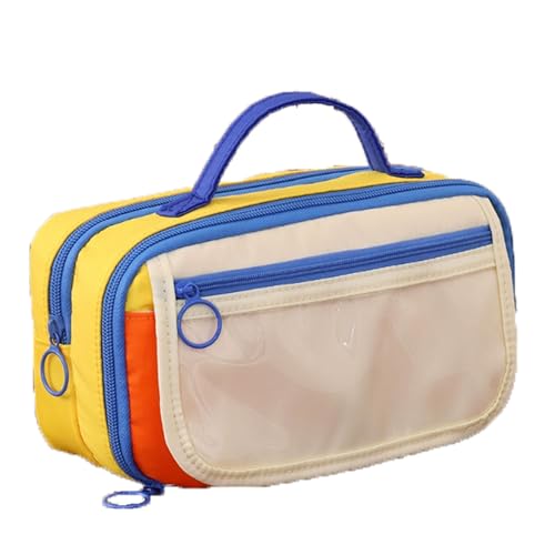 Zxarunas federtasche Federmäppchen, extra große Federtasche mit 9 Fächern, Stifttasche mit weiter Öffnung und Reißverschluss, süße Ästhetik Compatible with Teenager-Mädchen mäppchen(Blanc) von Zxarunas