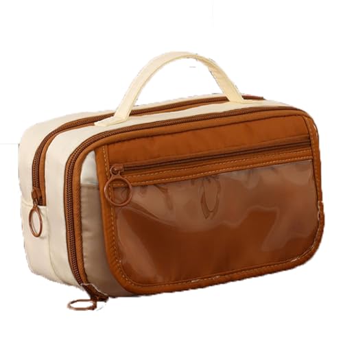 Zxarunas federtasche Federmäppchen, extra große Federtasche mit 9 Fächern, Stifttasche mit weiter Öffnung und Reißverschluss, süße Ästhetik Compatible with Teenager-Mädchen mäppchen(Bruin) von Zxarunas