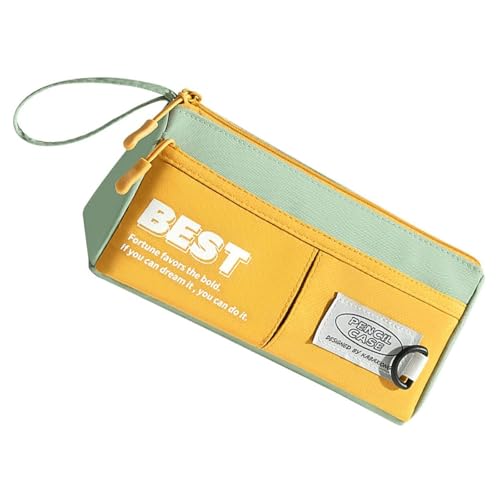 Zxarunas federtasche Federmäppchen, große Kapazität, Federmäppchen, ästhetische Stifttasche, Büro-Schreibwaren-Organizer, multifunktionale Federtasche Compatible with Studenten mäppchen(Geel) von Zxarunas