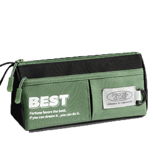 Zxarunas federtasche Federmäppchen, große Kapazität, Federmäppchen, ästhetische Stifttasche, Büro-Schreibwaren-Organizer, multifunktionale Federtasche Compatible with Studenten mäppchen(Groen) von Zxarunas