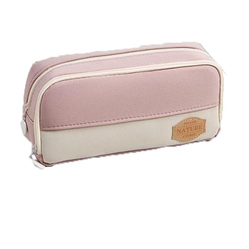 Zxarunas federtasche Federmäppchen Compatible with den Schulanfang, großes Fassungsvermögen, doppellagig, einfacher Büro-Schreibwaren-Organizer Compatible with Mädchen mäppchen(Rose) von Zxarunas