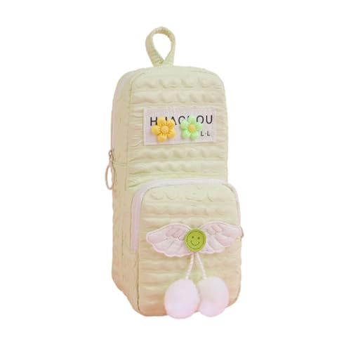 Zxarunas federtasche Federmäppchen mit Schulbeginn, 3D-Big-Bleistifttasche, Beutelbox, Organizer, Stifteetui mit Griffen, ästhetisches Zubehör Compatible with Mädchen mäppchen(Groen) von Zxarunas