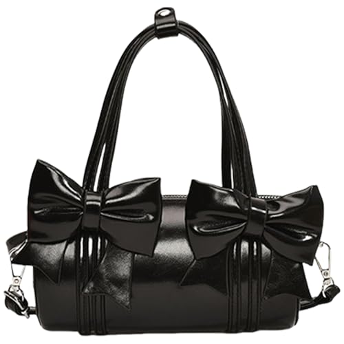 Auffällige Unterarmtaschen PU Achseltasche Große Kapazität Handtasche Bequeme Schultertasche Geeignet für den täglichen Gebrauch, Schwarz von Zxfdsfdbnm