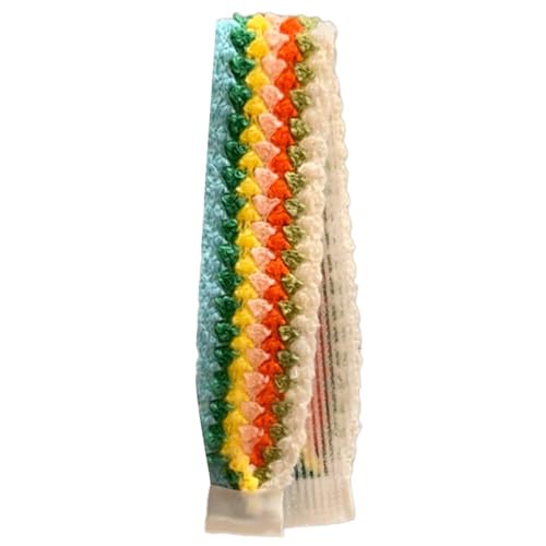 Bequemes Strick-Stirnband für Erwachsene, gestricktes Blumen-Stirnband, Stickerei, Haarteile, Kopfbedeckung für jede Aktivität von Zxfdsfdbnm