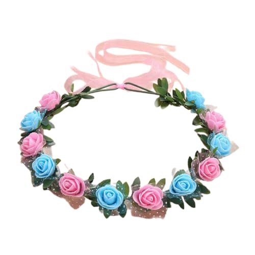 Brautblume für Hochzeit, Blumengirlanden, Haarkranz, Blumenstirnbänder, Damen, Braut, Blumen-Stirnbänder von Zxfdsfdbnm