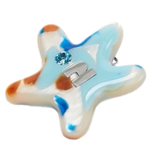 Bunte Seestern-Haarspange, langlebig, modisches Haarstyling-Werkzeug für Pferdeschwanz und verschiedene Frisuren von Zxfdsfdbnm