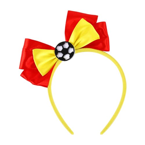 Buntes Haarband in Schleifenform, für Damen, Studenten, Fotografie, Haarband, Fußball, Bowknot-Form, Cheerleading-Stirnbänder von Zxfdsfdbnm