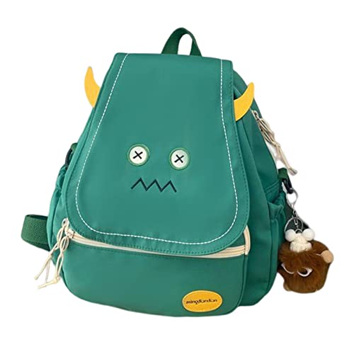 Cartoon-Rucksack für Damen und Mädchen, Schultertasche, lässig, Schule, Tagesrucksack, College, Reisen, grün Cartoon-Rucksack für Damen und Mädchen, Schultertasche, lässig, Schule, Tagesrucksack, College, Reisen, grün von Zxfdsfdbnm