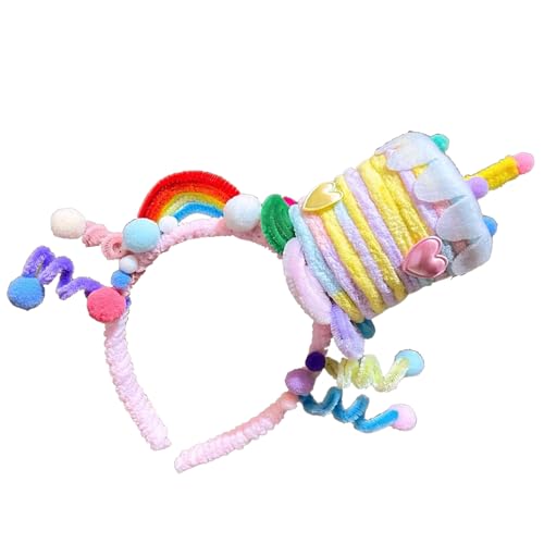 Einzigartiges Sternkuchen-Haar-Accessoire, weich, verstellbar, gedreht, Kopfbedeckung, Cartoon-Kopfschmuck für besondere Anlässe von Zxfdsfdbnm