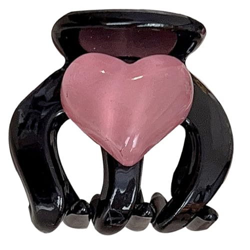 Haarklammer für Damen, Bananen-Haarspangen, Kiefer-Clip, Acryl, Liebesherz, Haarspange für Mädchen, Haarform-Zubehör von Zxfdsfdbnm