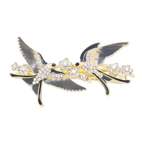 Haarnadel mit Blumenmuster, mit Strasssteinen, Schmuck, Schwalbenschmuck, chinesisches Zubehör von Zxfdsfdbnm