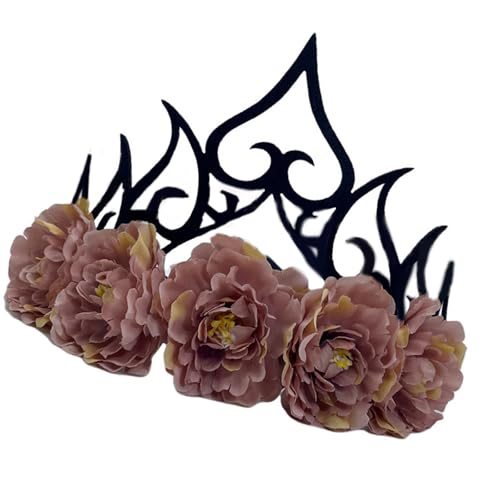Kopfschmuck mit künstlichen Blumen, dynamische Farbe, verstellbar, Hochzeitshaarschmuck für Frauen und Mädchen von Zxfdsfdbnm