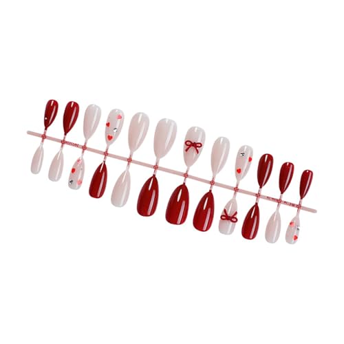 Künstliche Nägel zum Aufkleben, für Damen und Mädchen, Mandel-Nägel, zum Aufkleben, zum Aufdrücken von Zxfdsfdbnm