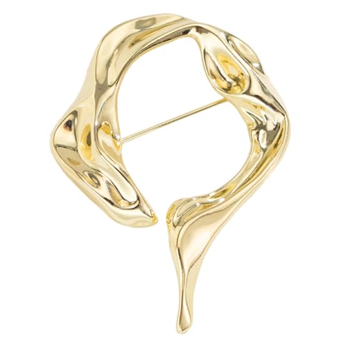 Zxfdsfdbnm Leichte Gold Oder Weiß K Legierung Brosche Mit Trendigem Ausschnittsdesign Revers Pin Schmuck Für Modelauffrauen von Zxfdsfdbnm