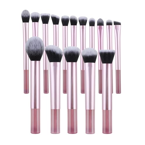 Luxuriöses 16-teiliges Make-up-Pinsel-Set mit langem Griff zum Abdecken und Lidschatten, multifunktionale Gesichtskosmetikpinsel von Zxfdsfdbnm
