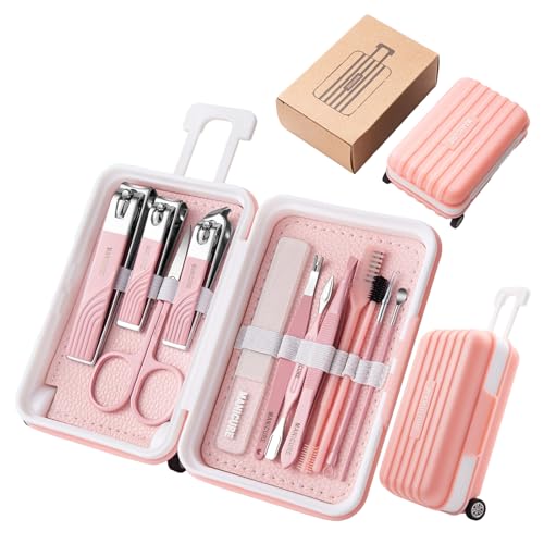 Maniküre-Set Professionelle Männer Frauen Pflege Edelstahl Set Maniküre Pediküre Profi 12 in 1 von Zxfdsfdbnm