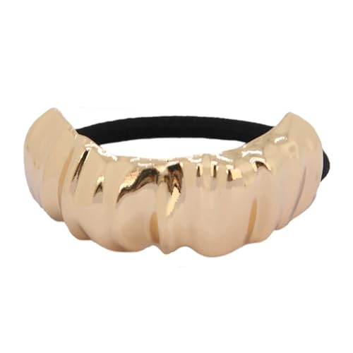 Metall-Haargummis mit einzigartigen Designs für trendiges Damen-Haarstyling, elastische Haargummis, modisches Haar-Accessoire von Zxfdsfdbnm