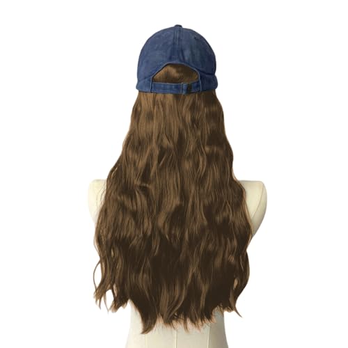 Modische Baseballkappen Mit Synthetischer Faser Langes Lockiges Haar Multi Use Cosplay Frisur Für Schnelle Frisuren von Zxfdsfdbnm