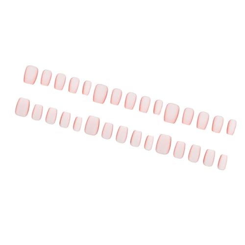 Quadratische Nägel, künstliche Nägel, zum Aufkleben, Farbverlauf, matt, zum Aufdrücken, künstliche Nägel, für Damen von Zxfdsfdbnm