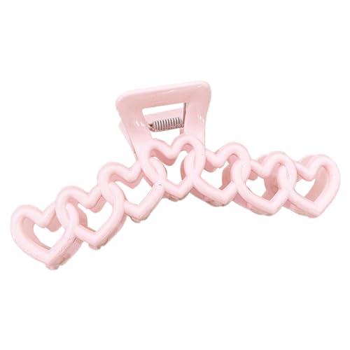 Schöne Haarklammer in Herzform für Damen, Camping, Pferdeschwanz, zarte Kieferklammer für Mädchen, Make-up, Hautpflege von Zxfdsfdbnm