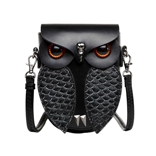 Stilvolle Damen Crossbody Taschen PU Lederhandtasche Mit Schlangenmuster Und Eulenform Umhängetasche Für Partys Und Reisen von Zxfdsfdbnm