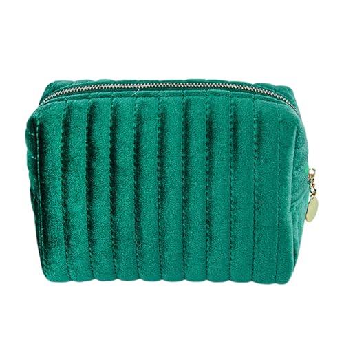 Stilvolle Reisetaschen für Damen, essentielles Make-up und Kulturbeutel, Aufbewahrungslösung, großes Fassungsvermögen, Kosmetiktasche, small, Grün von Zxfdsfdbnm