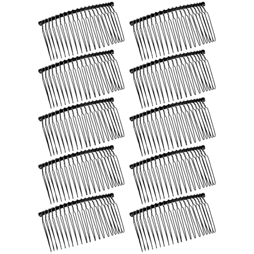 Vielseitiger Eisen-Haarkamm, stilvolle Zahn-Haarkamm, elegante Hochzeitskämme für Tanzaufführungen und Hochzeiten, 10 Stück von Zxfdsfdbnm
