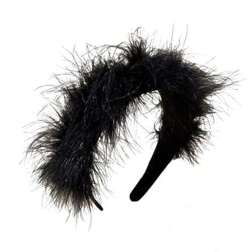 Weißes gefiedertes Haarband, leicht, tragbar, modisches Accessoire für Weihnachten, Festivals, Partys und Hochzeiten von Zxfdsfdbnm