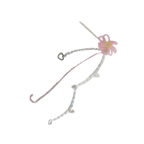 Zxfdsfdbnm Elegante Legierung Kristall Haarnadelblumen Design Mit Steinen Quasten Haardekoration Formale Event Haarklammel Schmuck von Zxfdsfdbnm