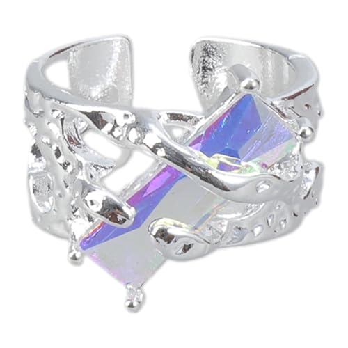 Zxfdsfdbnm Elegante Open End Ringe Mit Laval Inspiriertem Design Und Edelsteinen Fingerringe Schmuck Für Mode Forward Frauen von Zxfdsfdbnm