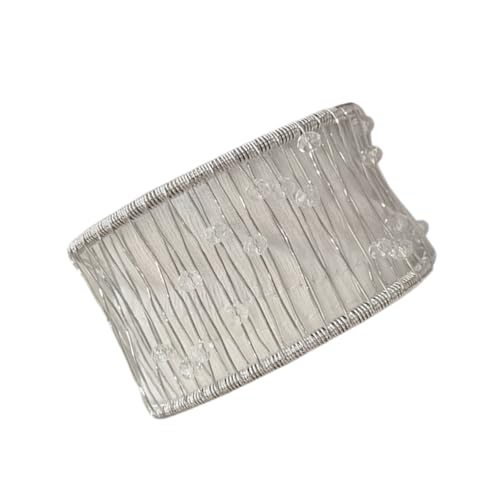 Zxfdsfdbnm Elegante Silberne Manschettenarmbänder Mit Einzigartiger Hämmertextur Und Verstellbarer Passform Für Mode Forward Frauen von Zxfdsfdbnm