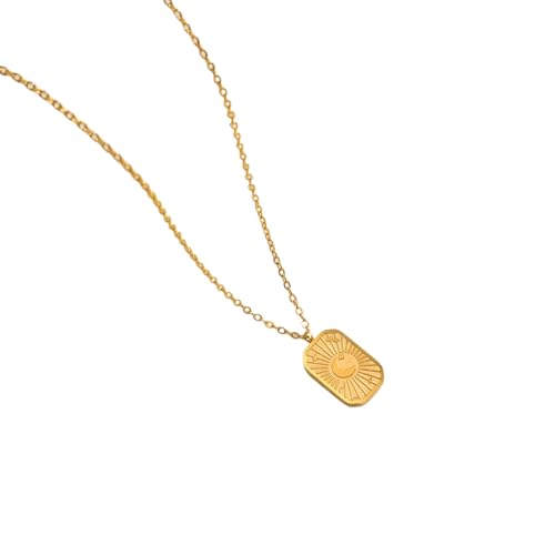 Zxfdsfdbnm Elegante Stilvolle Perlenkettensternsternhalskette In 18 Karat Gold Plattiert Robuste Edelstahlmaterialien Täglich von Zxfdsfdbnm