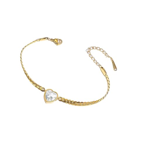 Zxfdsfdbnm Elegante herzförmige Halskette mit Anhänger, verstellbare geflochtene Kette, Schmuckgeschenk für Damen und Mädchen von Zxfdsfdbnm