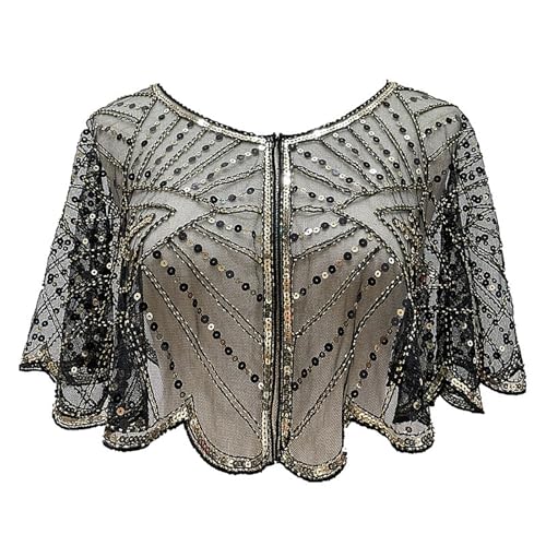 Zxfdsfdbnm Glitzernde Party Ponchos Verschönerte Tüll Wrap Schal Schal Perlen Perlen Stile Für Die Brautabendparty Und Veranstaltung von Zxfdsfdbnm