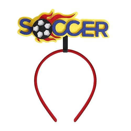 Zxfdsfdbnm Haarband für Jungen und Kinder, "Happy Birthday", Party-Dekoration, Sport-Stirnband, Basketball, Filz, Fußball, Buchstaben-Haarband von Zxfdsfdbnm