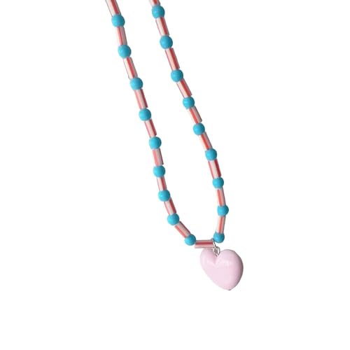 Zxfdsfdbnm Herzhänger Halskette Verstellbare Kette Halskette Stylische Perlenkette Halskette Halskette Textur Halshalsschmuck Für Frauen Mädchen von Zxfdsfdbnm