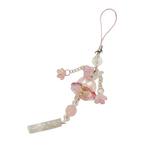 Zxfdsfdbnm Mode Delikate Quallenwinde Chimes Glass Anhänger Mit Lilien Blumendesigns Für Mobiles Zubehör Täglich Gebrauch von Zxfdsfdbnm
