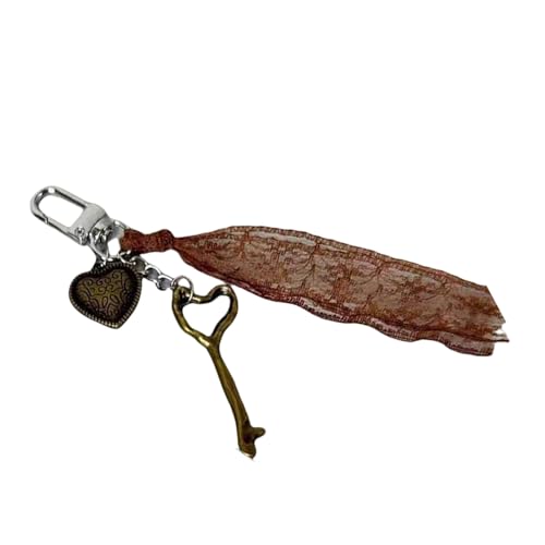 Zxfdsfdbnm Mode Legierungsschlüsselkette Mit Liebe Herzschlüsselanhänger Spitze Charme Keying Tasche Hängende Dekoration Für Frauen Und Mädchen von Zxfdsfdbnm