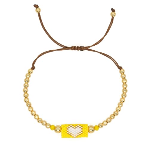 Zxfdsfdbnm Modisches, geflochtenes handgewebtes stilvolles Armband mit Kristall- und goldfarbenen Kupferperlen für Trendsetter von Zxfdsfdbnm