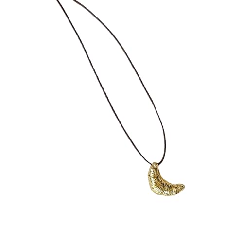 Zxfdsfdbnm Multifunktionaler moderner Kuhhorn-Anhänger mit langem, schwarzem, stabilem Seil, Accessoire für Damen, Statement-Stücke von Zxfdsfdbnm