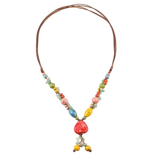 Zxfdsfdbnm Perlen-Halskette, verstellbare Kette, handgefertigt, Halsschmuck, Alltagskleidung, modisches Accessoire für die tägliche Party von Zxfdsfdbnm