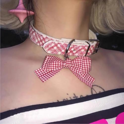 Zxfdsfdbnm Punk Girl Leopard Print Verstellbarer Choker Für Frauen Und Mädchen Mit Runden Metallheizen Halskette Vintage Styles von Zxfdsfdbnm