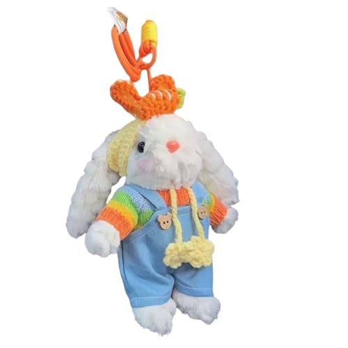 Zxfdsfdbnm Rainbow Carrot Lop Ohrkaninchen Keychain Weiche Plüsch Tierhänger Schlüsselring Entzückendes Handgefertigtes Geschenk Für Kinder Und Frauen von Zxfdsfdbnm