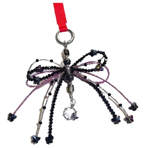 Zxfdsfdbnm Schwarzer Kristall-Schleifen-Schmuckanhänger, raffinierter schwarzer Kristall-Schleifen-Charm, eleganter Schlüsselanhänger für Damen Zxfdsfdbnm Schwarzer Kristall-Schleifen-Schmuckanhänger, raffinierter schwarzer Kristall-Schleifen-Charm, eleganter Schlüsselanhänger für Damen von Zxfdsfdbnm