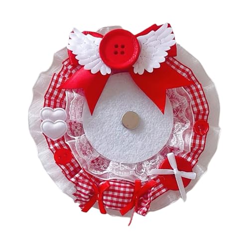 Zxfdsfdbnm Spitzenabzeichen mit Süßigkeitenfaktor, elegante Spitze und Süßigkeiten-Designs, Knopf-Display-Ständer für stilvolle Outfits von Zxfdsfdbnm