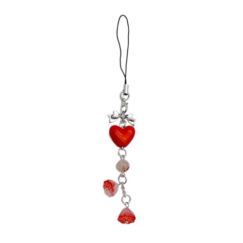 Zxfdsfdbnm Stilviser Perlen Keychain Acryllegierung Telefon Anhänger Farbenfrohe Perlen Keyring Und Einzigartige Geschenk Für Frauen Mädchen von Zxfdsfdbnm