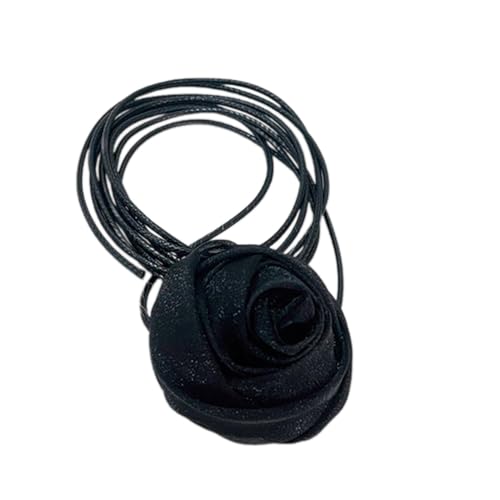 Zxfdsfdbnm Stilvolle Halskette mit Rosenanhänger, bunt, Blumenform, Schlüsselbeinkette, modischer Schmuck, Blütenanhänger, Halskette von Zxfdsfdbnm